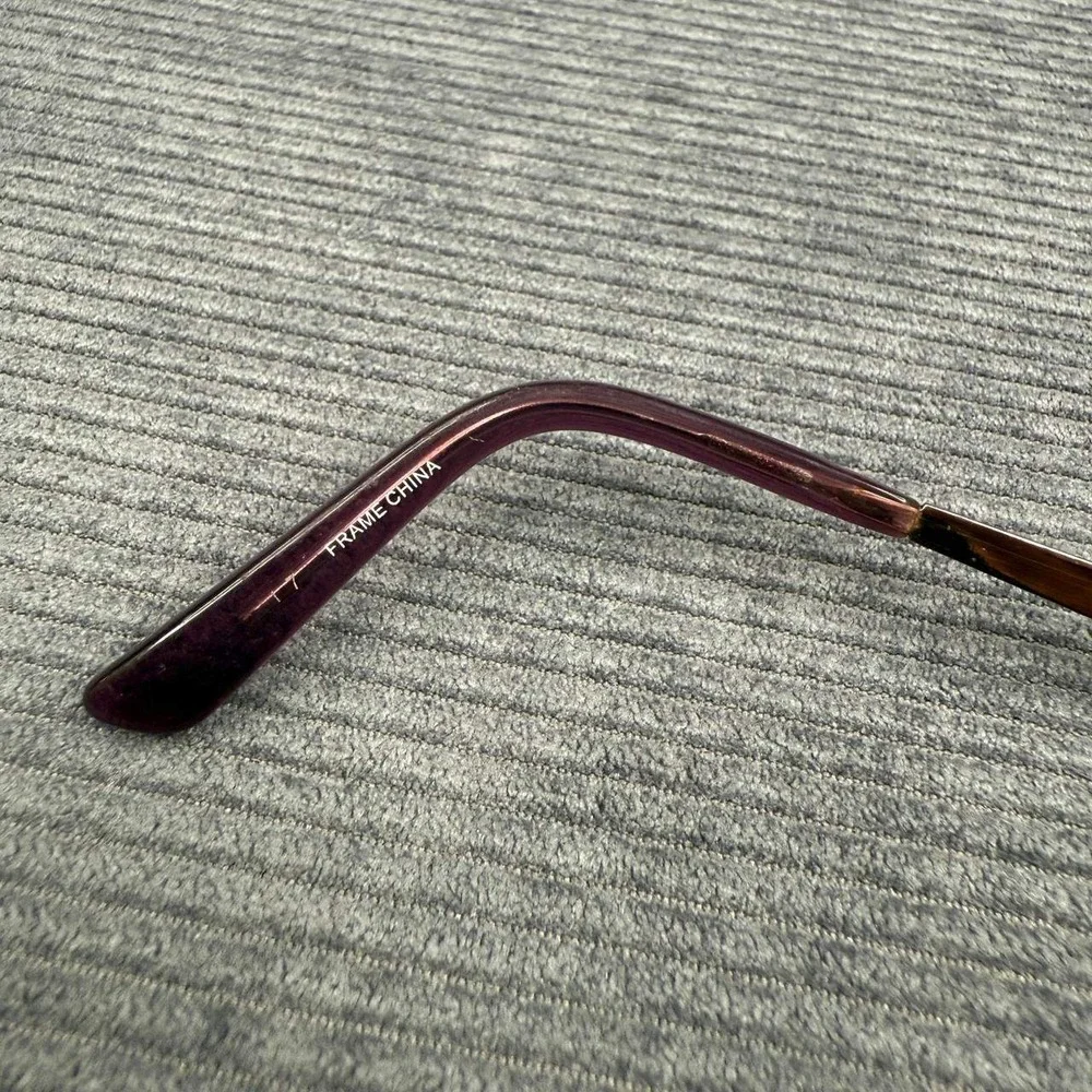 Revlon RV5042 Plum Purple Cat Eye Y2k Eyeglasses Frames Rose Gold Textured 52mm